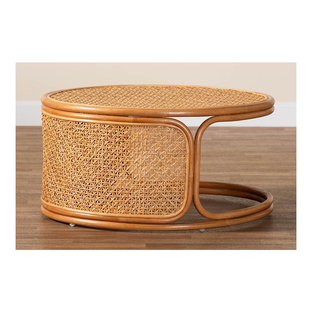 Eldon Bohemian Honey Rattan Coffee Table. Picture 7