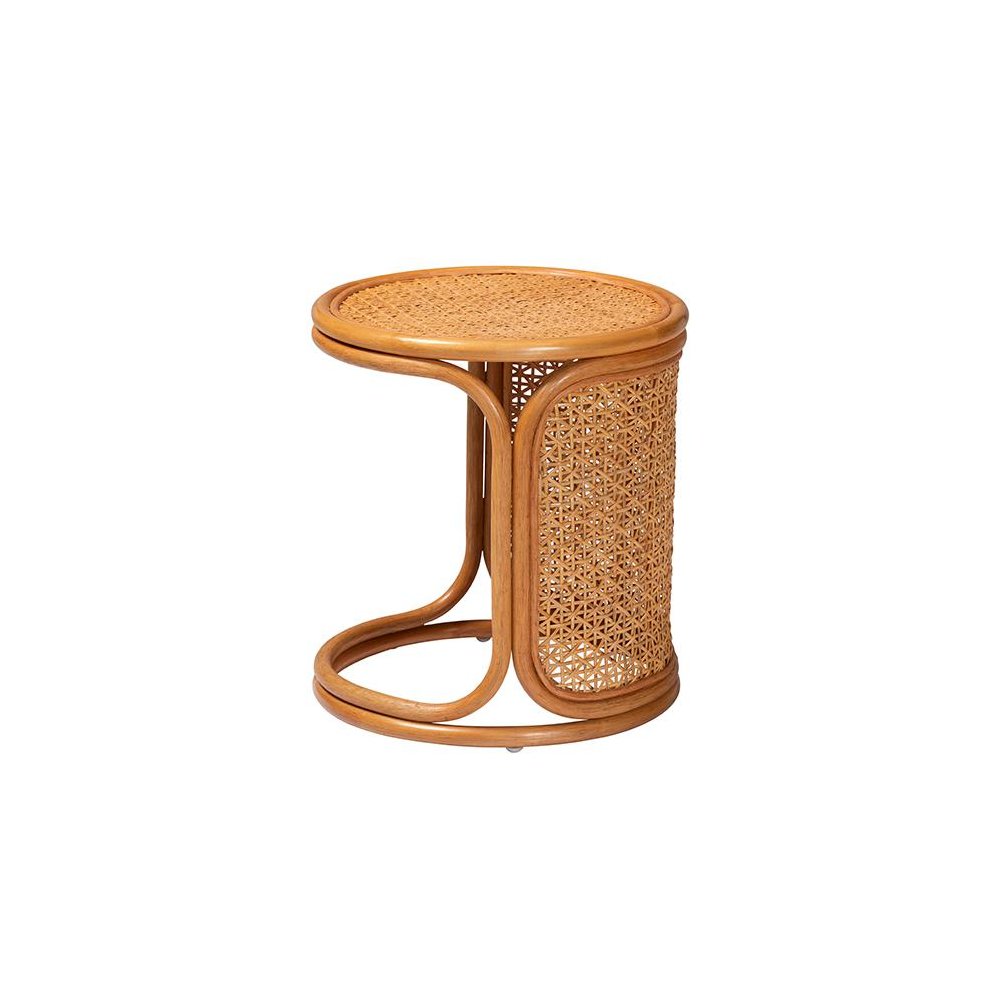 Eldon Bohemian Honey Rattan End Table. Picture 2