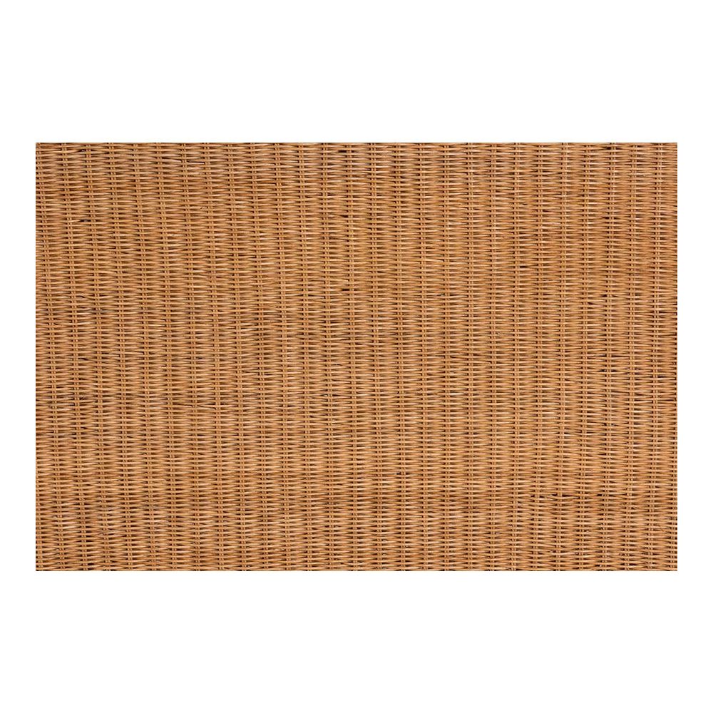 Palm Bohemian Honey Scallop Rattan Console Table. Picture 6