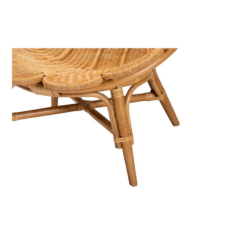 Blossom Bohemian Honey Rattan Accent Flower Chair. Picture 6