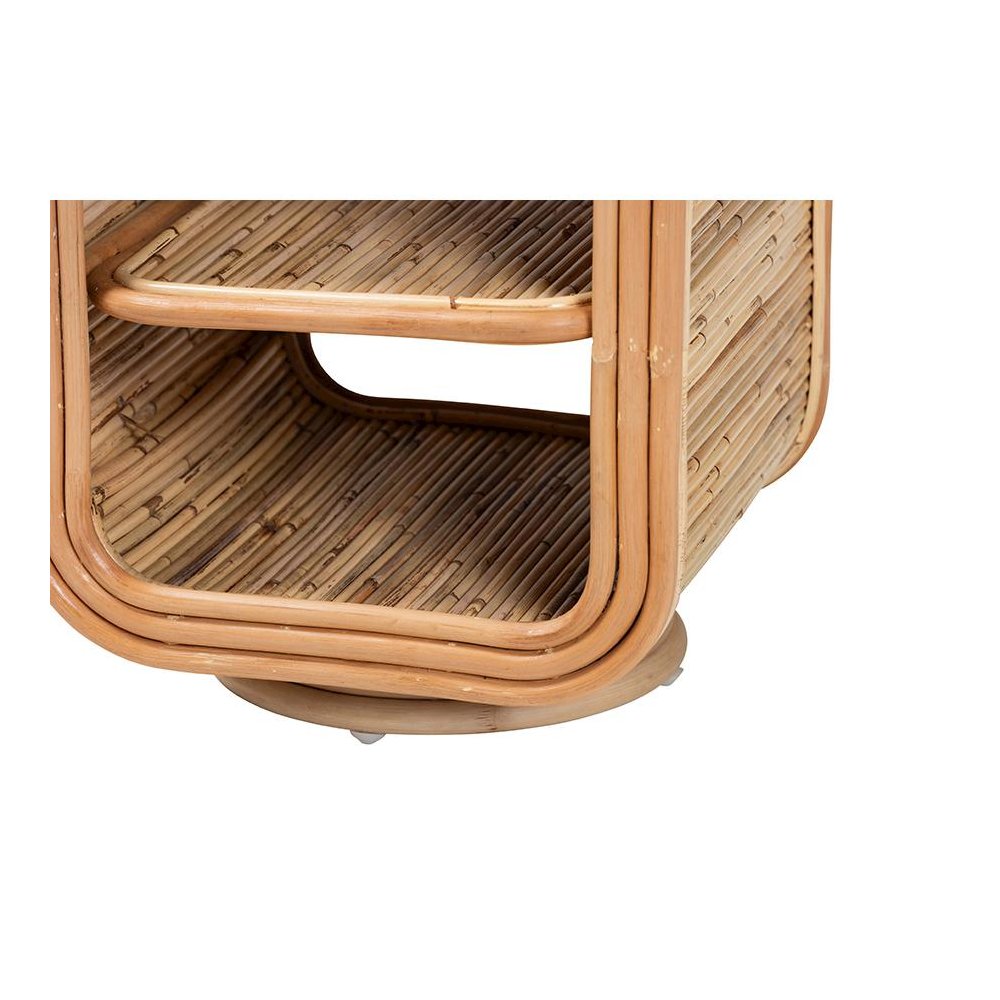 Bethari Bohemian Natural Rattan Nightstand. Picture 4