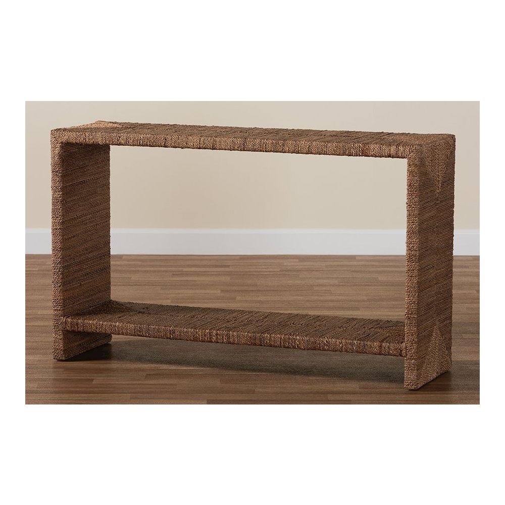 Liza Bohemian Natural Seagrass Console Table. Picture 7