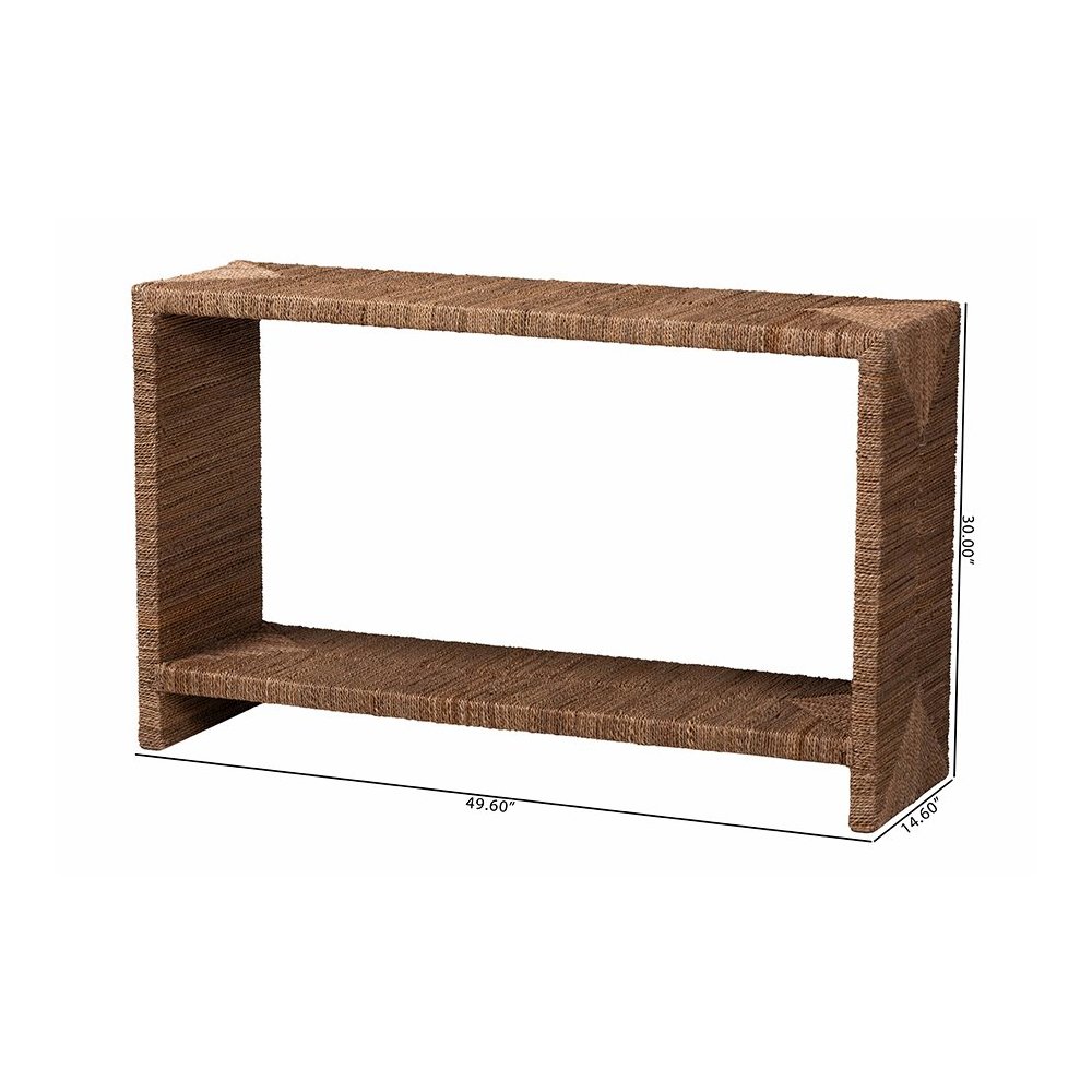 Liza Bohemian Natural Seagrass Console Table. Picture 8
