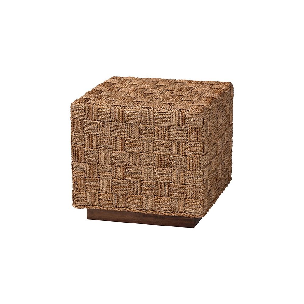 bali & pari Karina Bohemian Natural Seagrass End Table. Picture 1