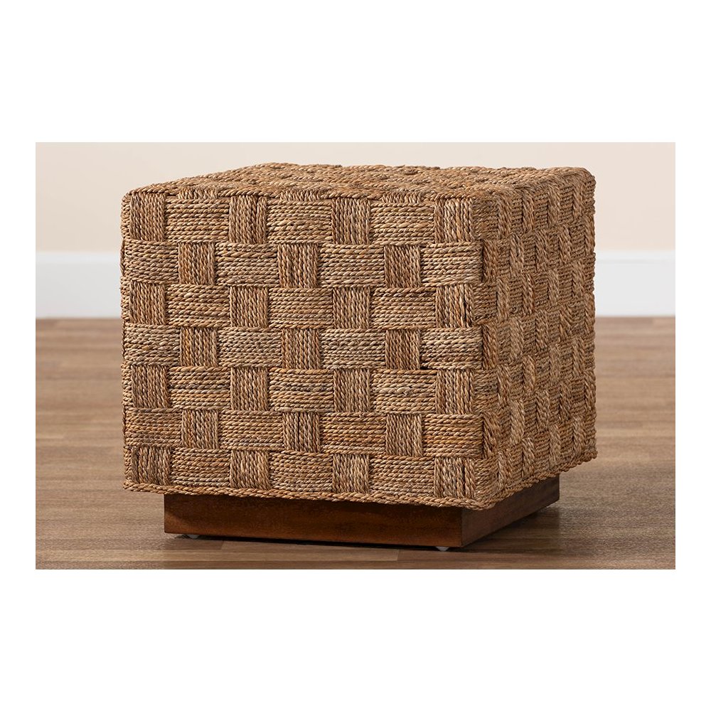 bali & pari Karina Bohemian Natural Seagrass End Table. Picture 8
