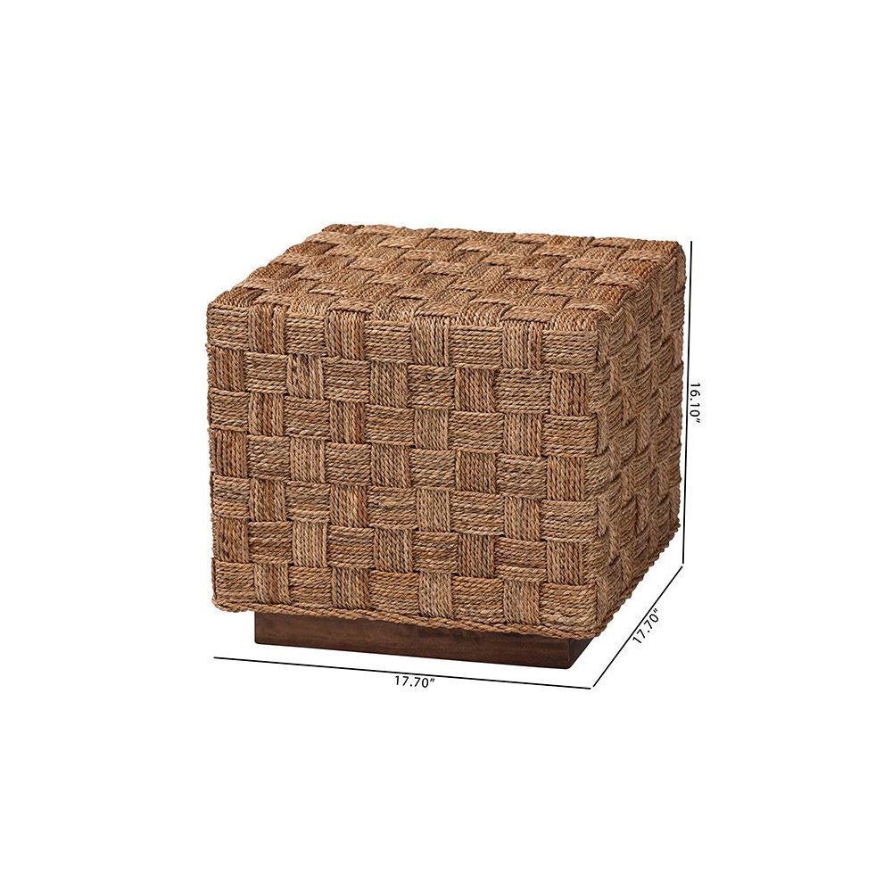 bali & pari Karina Bohemian Natural Seagrass End Table. Picture 9