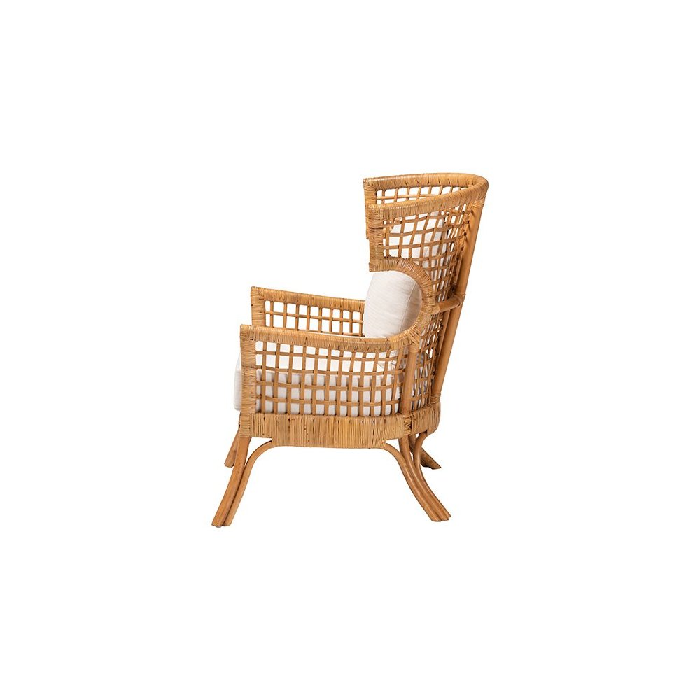 bali & pari Regina Bohemian Light Honey Rattan Arm Chair. Picture 3