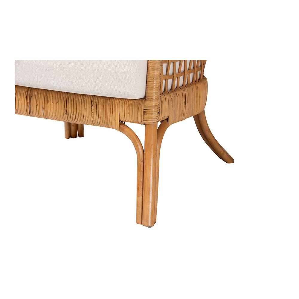 bali & pari Regina Bohemian Light Honey Rattan Arm Chair. Picture 6