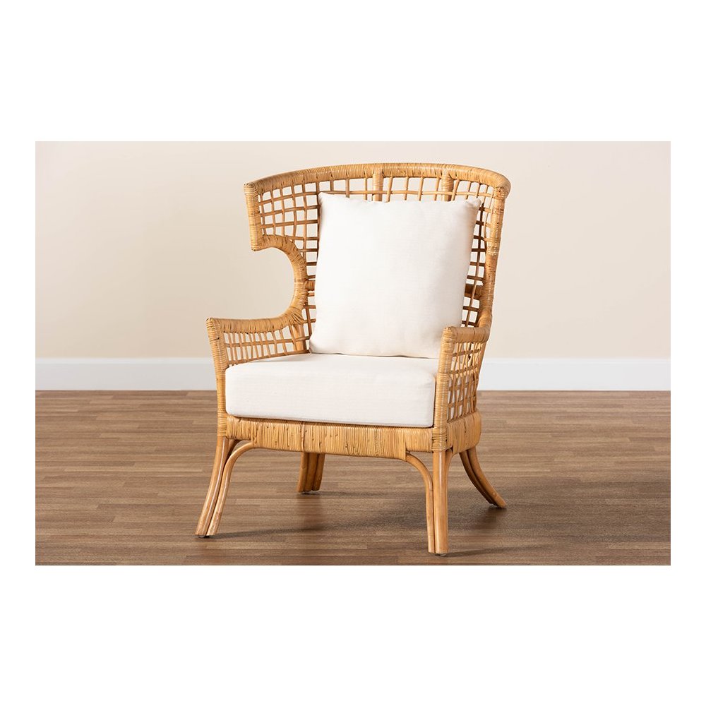 bali & pari Regina Bohemian Light Honey Rattan Arm Chair. Picture 9