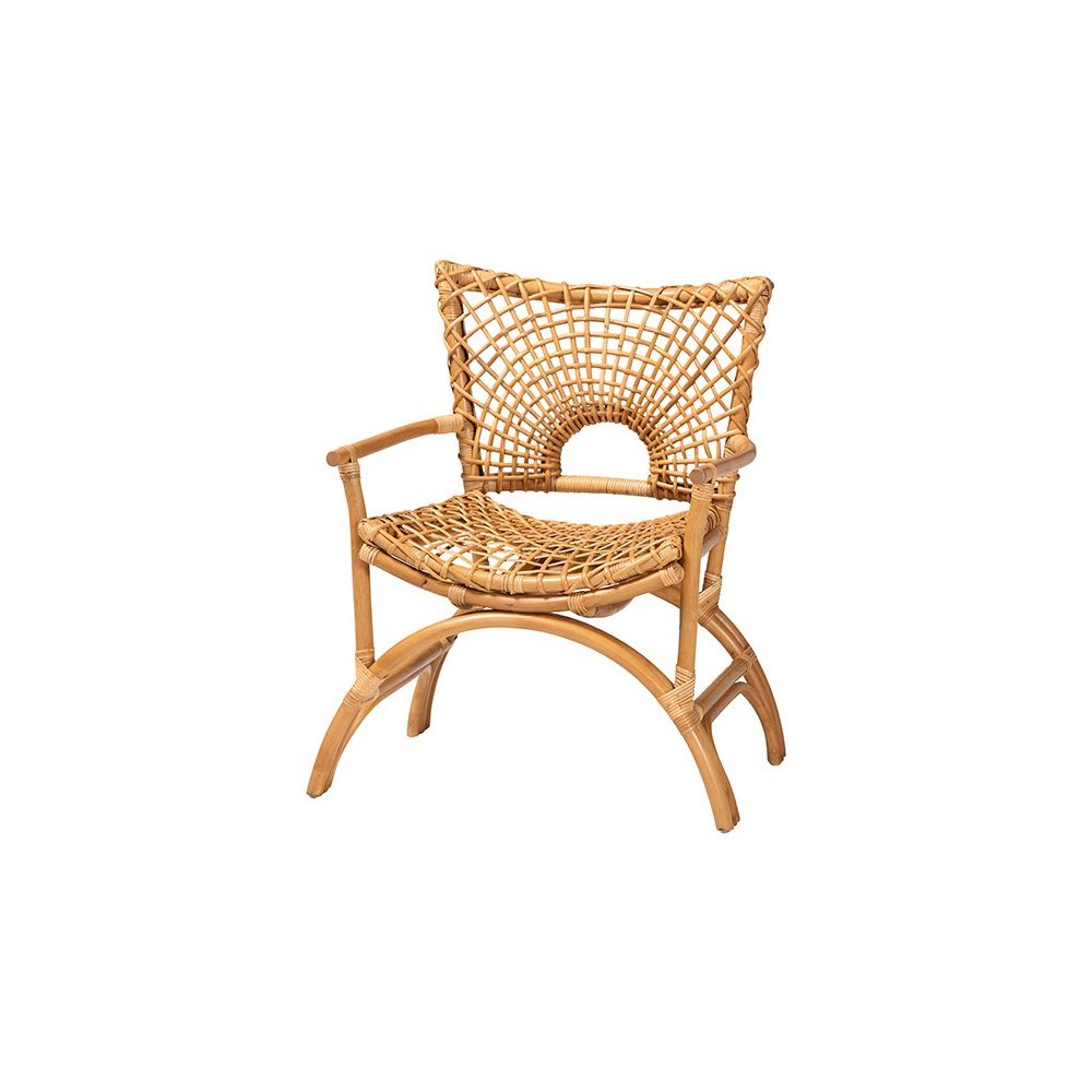 Mamba Bohemian Natural Rattan Arm Chair. Picture 1