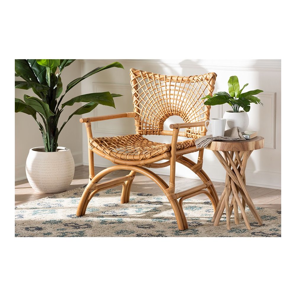 Mamba Bohemian Natural Rattan Arm Chair. Picture 8