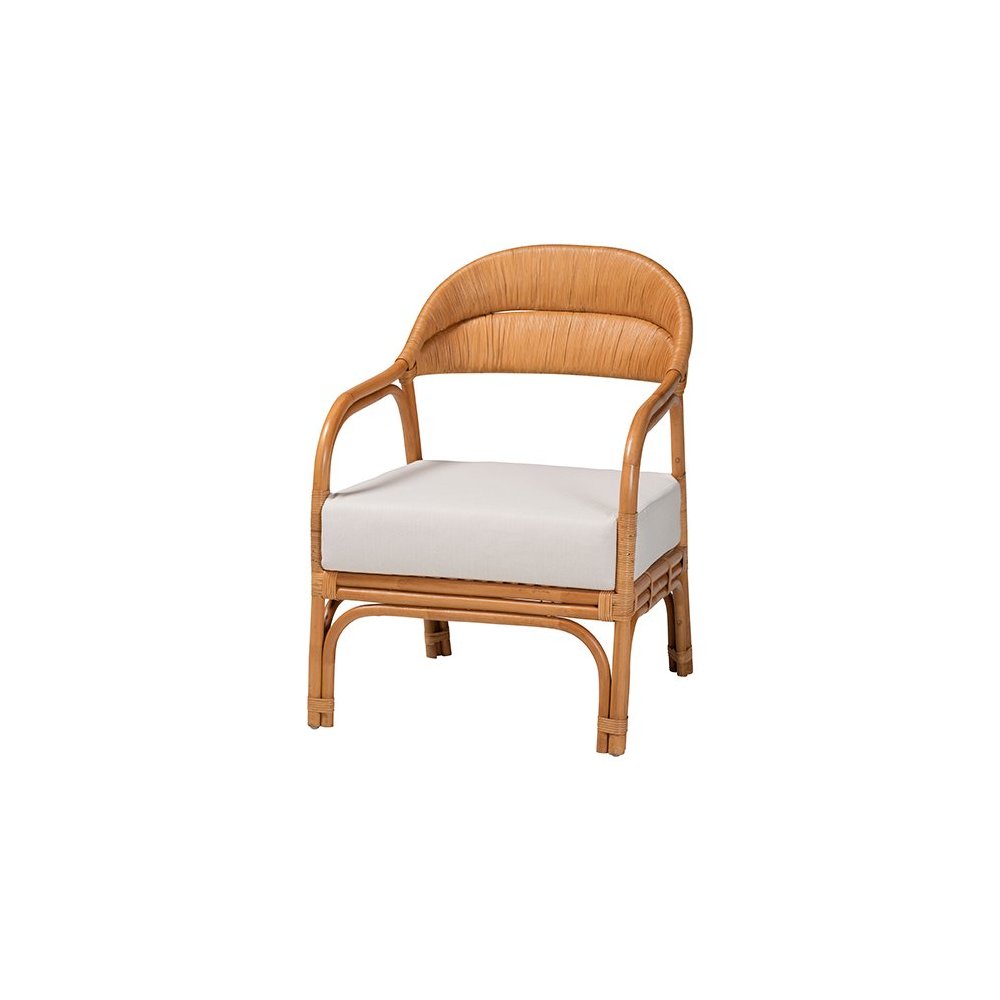 Marisa Bohemian Light Honey Rattan Arm Chair. Picture 1