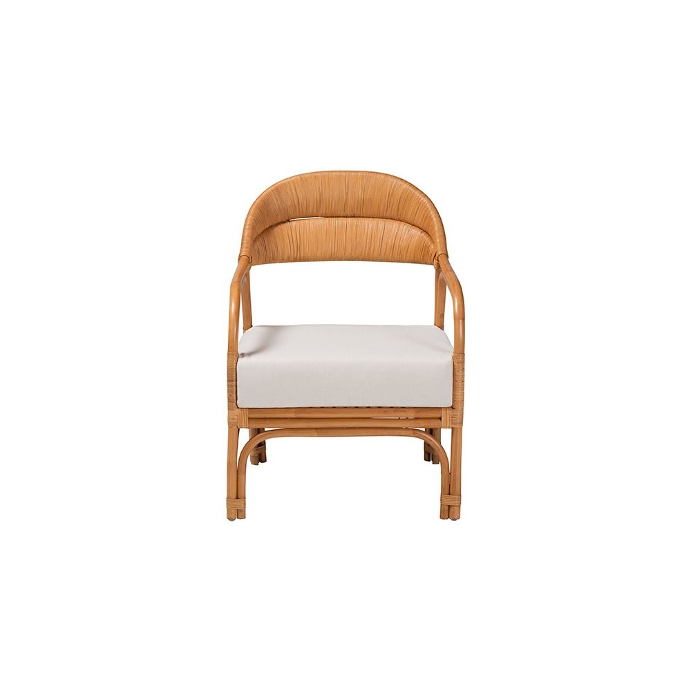 Marisa Bohemian Light Honey Rattan Arm Chair. Picture 2