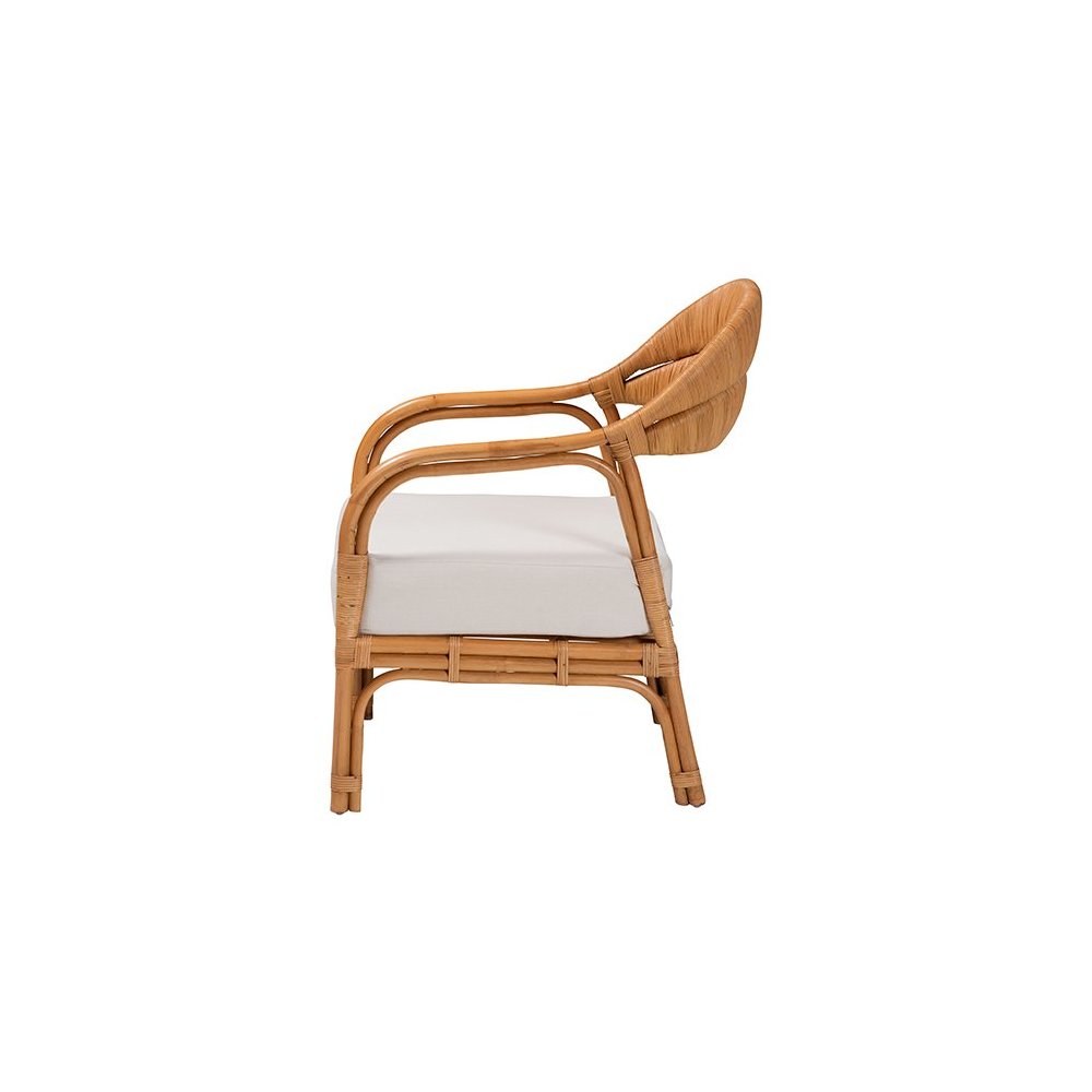 Marisa Bohemian Light Honey Rattan Arm Chair. Picture 3