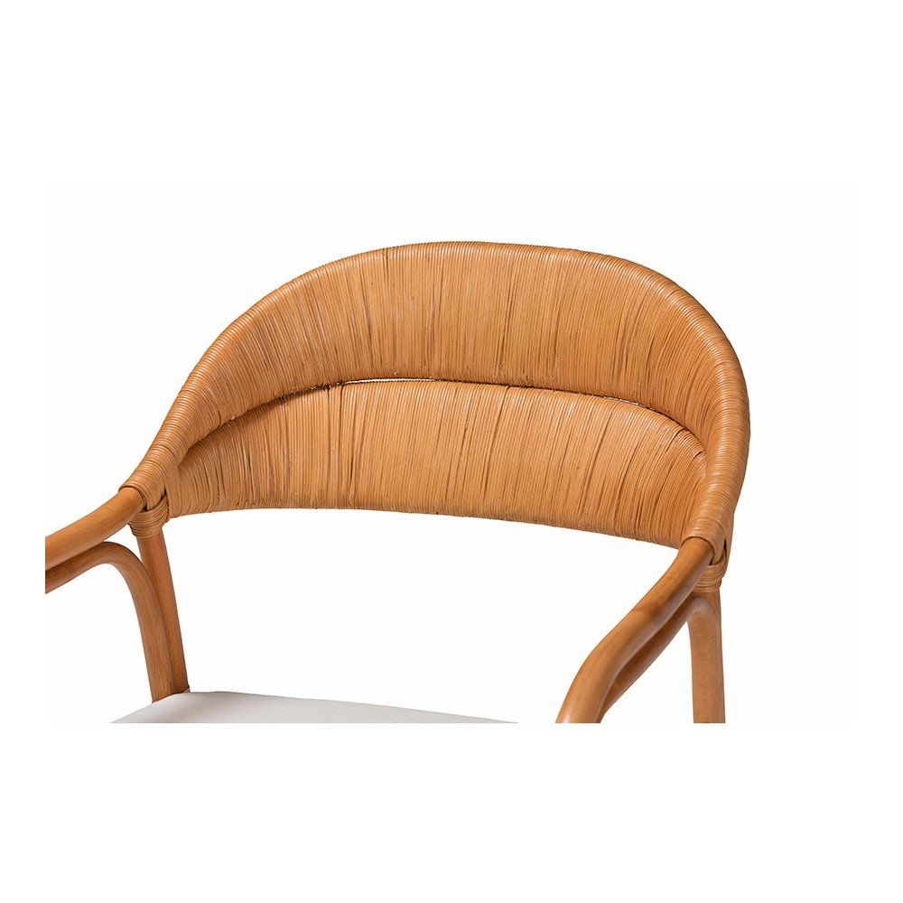 Marisa Bohemian Light Honey Rattan Arm Chair. Picture 5
