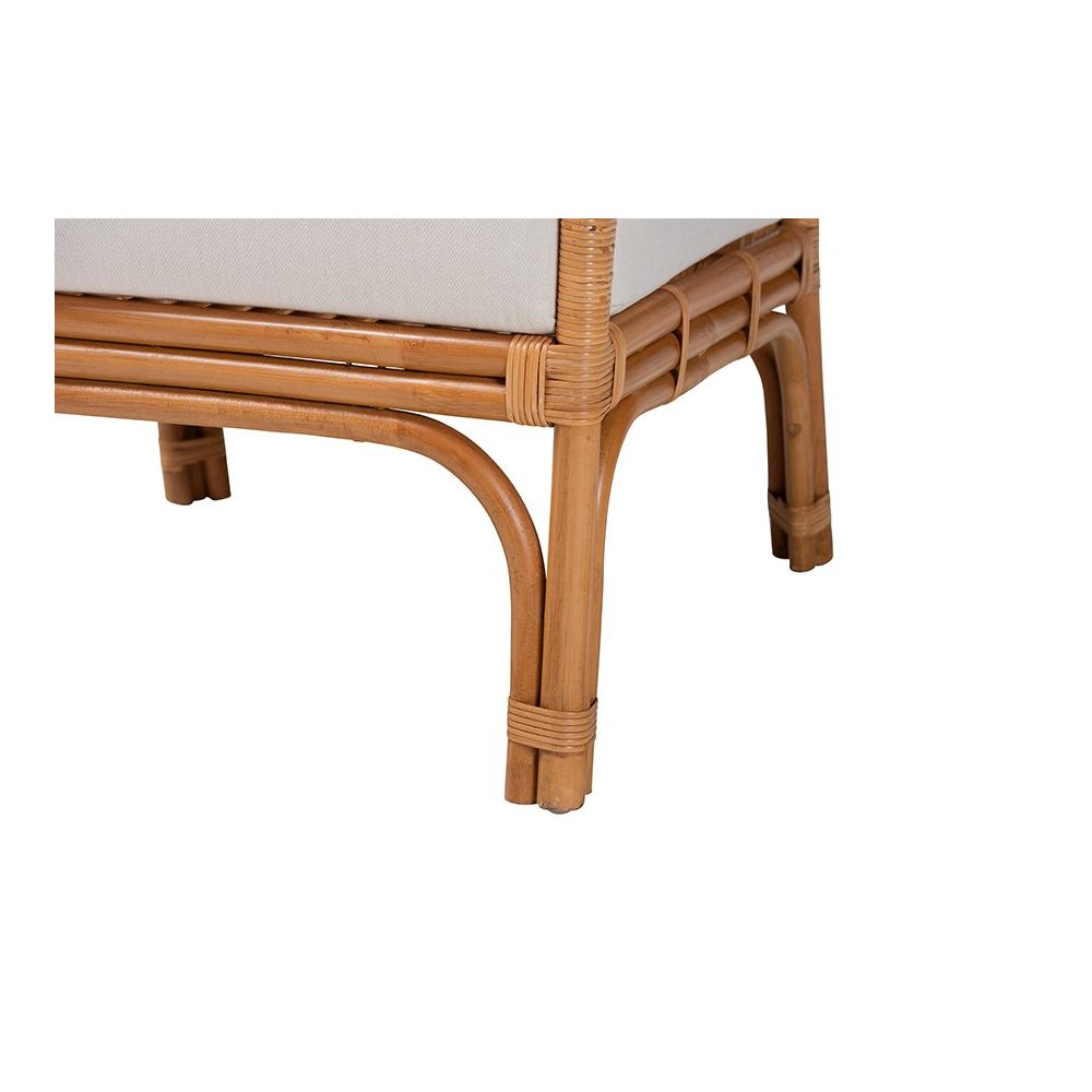 Marisa Bohemian Light Honey Rattan Arm Chair. Picture 6