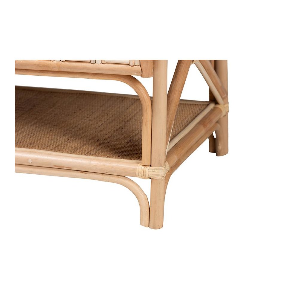 Gitano Bohemian Natural Rattan 2-Door Storage Cabinet. Picture 6
