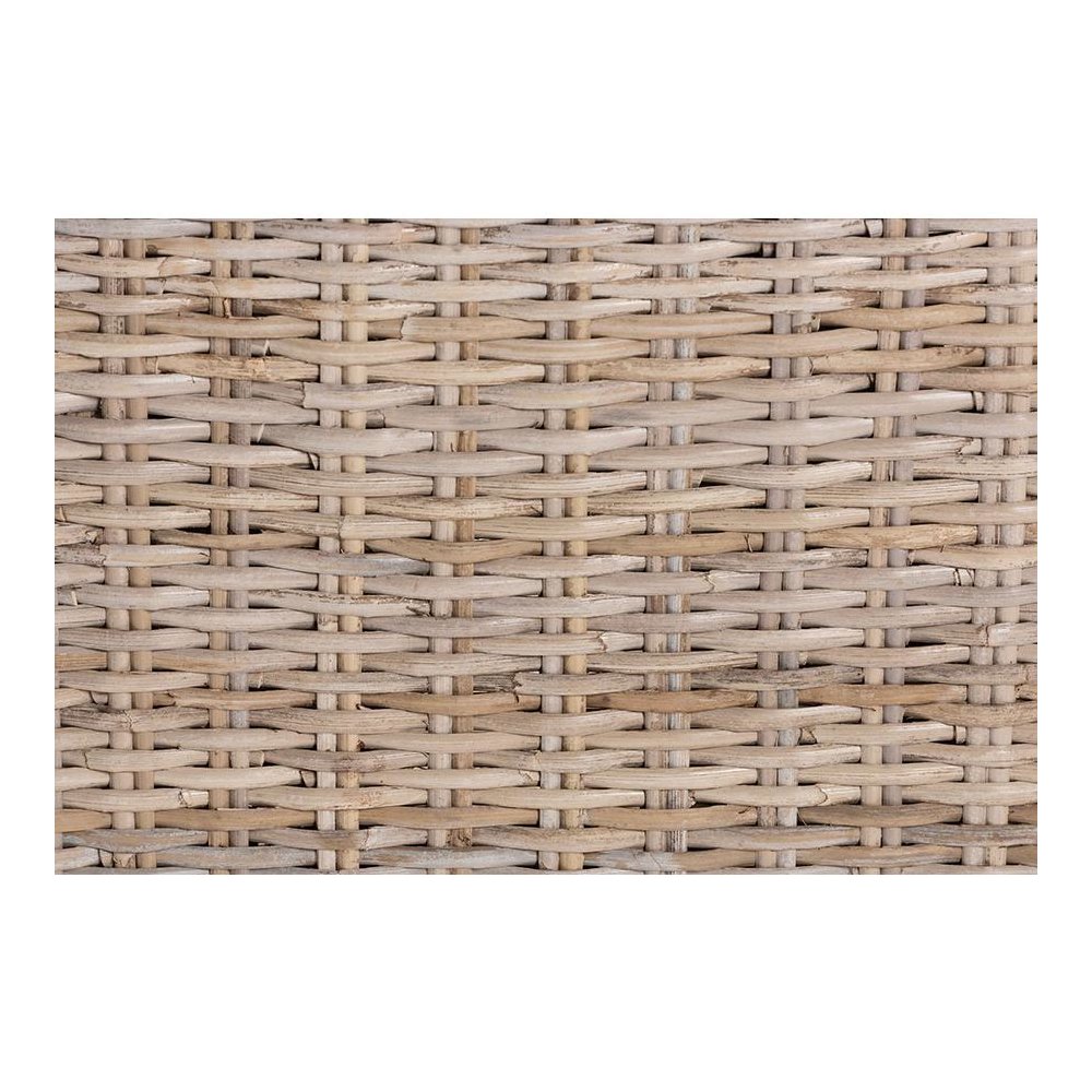 Santiago Bohemian Grey Natural Kubu Rattan and Mango Wood Dining Chair. Picture 7