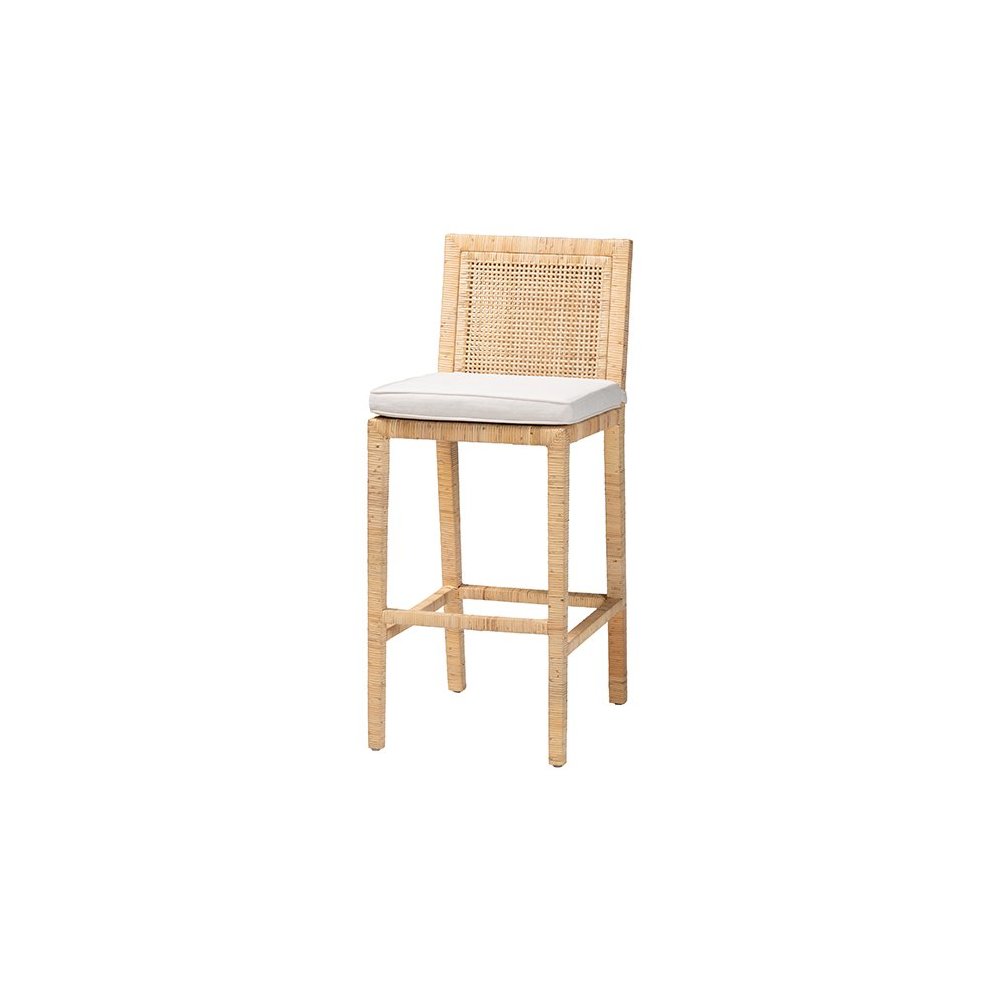Sofia Bohemian Natural Rattan Bar Stool. Picture 1