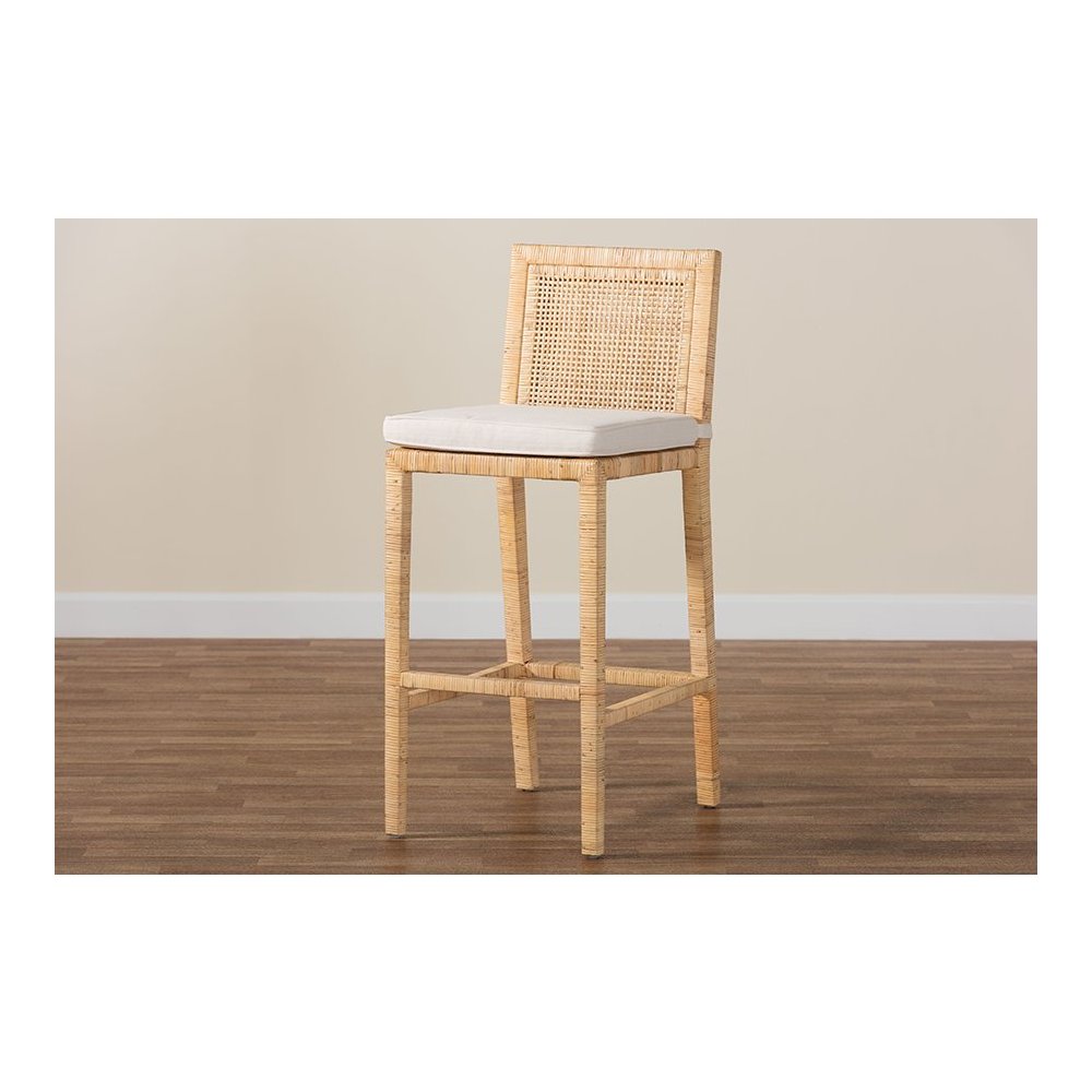 Sofia Bohemian Natural Rattan Bar Stool. Picture 9