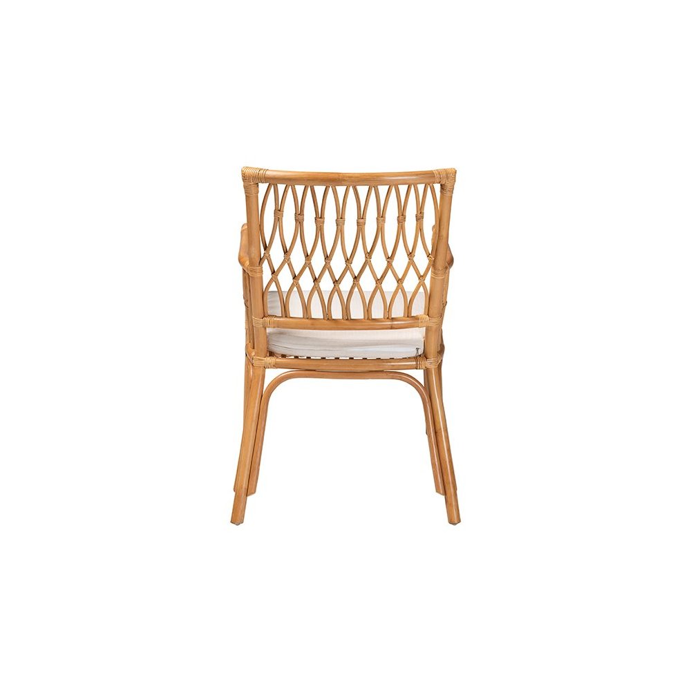 bali & pari Maisa Bohemian Light Honey Rattan Arm Chair. Picture 4