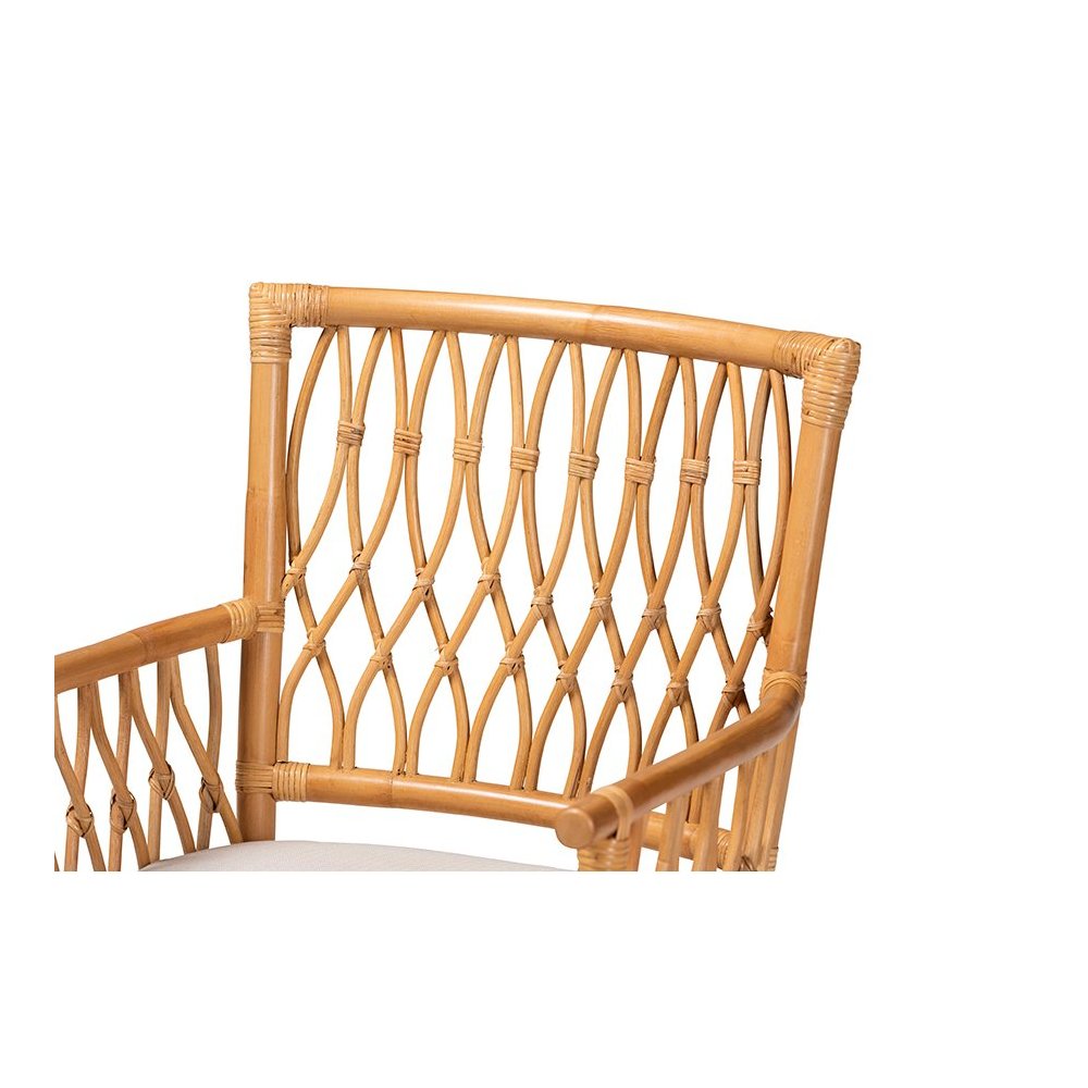 bali & pari Maisa Bohemian Light Honey Rattan Arm Chair. Picture 5