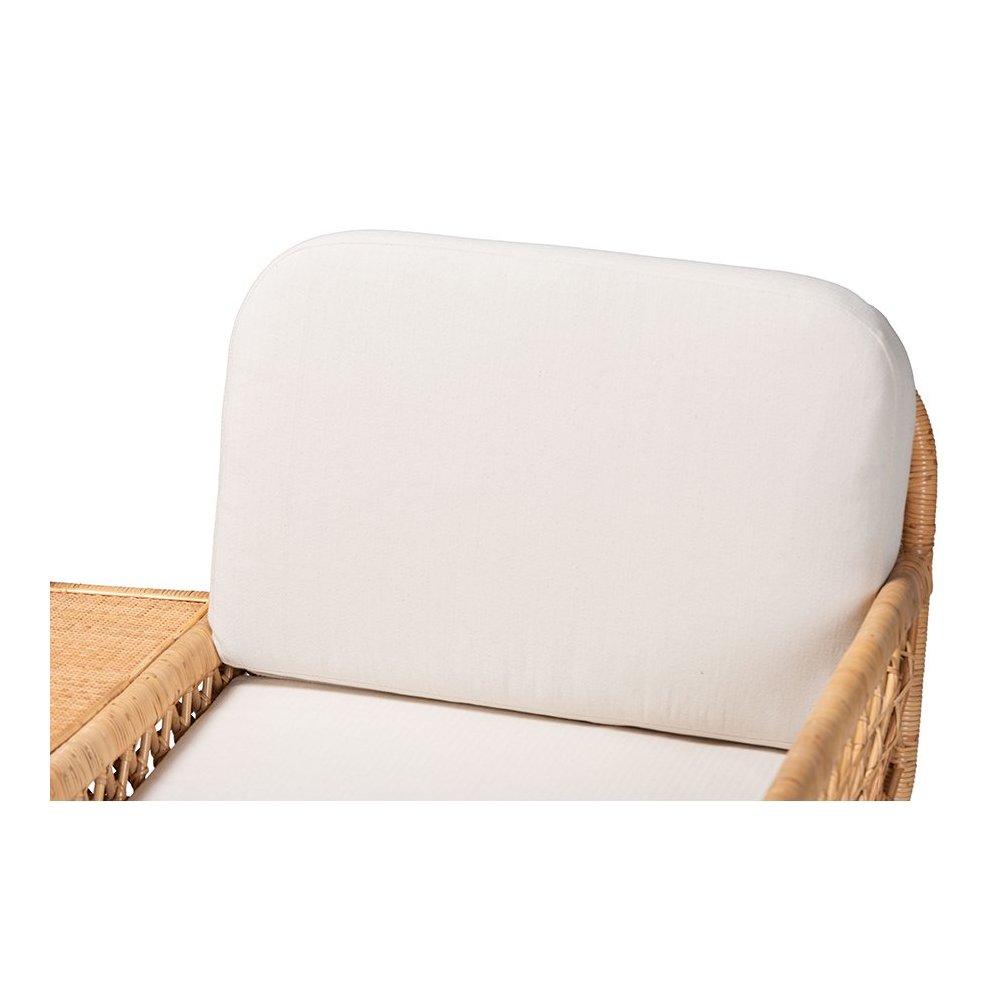 Pakis Bohemian Light Honey Rattan Tete-a-Tete Sofa. Picture 5