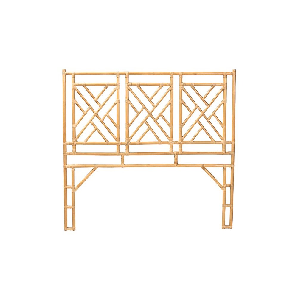 Karavo Bohemian Natural Rattan Queen Size Standalone Headboard. Picture 2