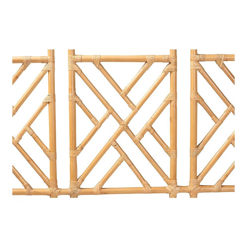 Karavo Bohemian Natural Rattan Queen Size Standalone Headboard. Picture 3