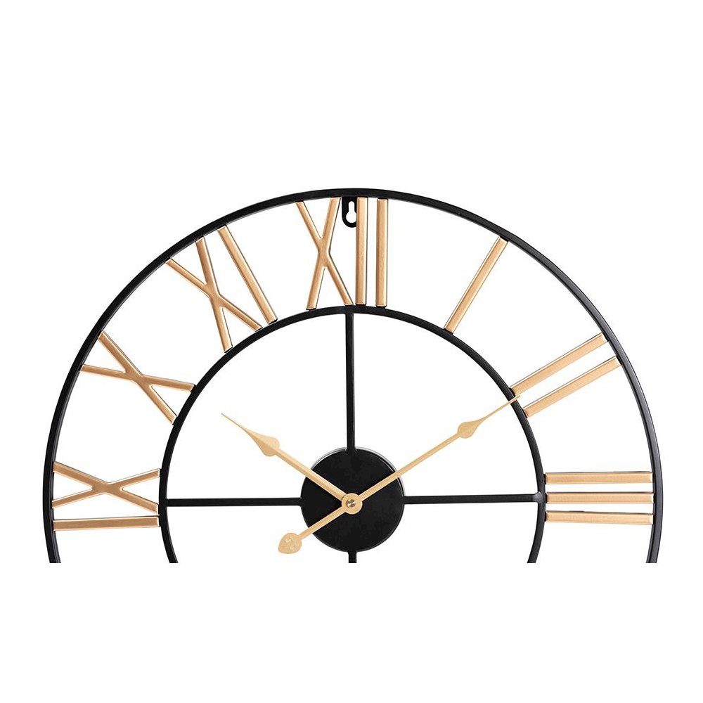Baxton Studio Auden Modern Industrial Two-Tone Black and Gold Metal Wall Clock. Picture 2