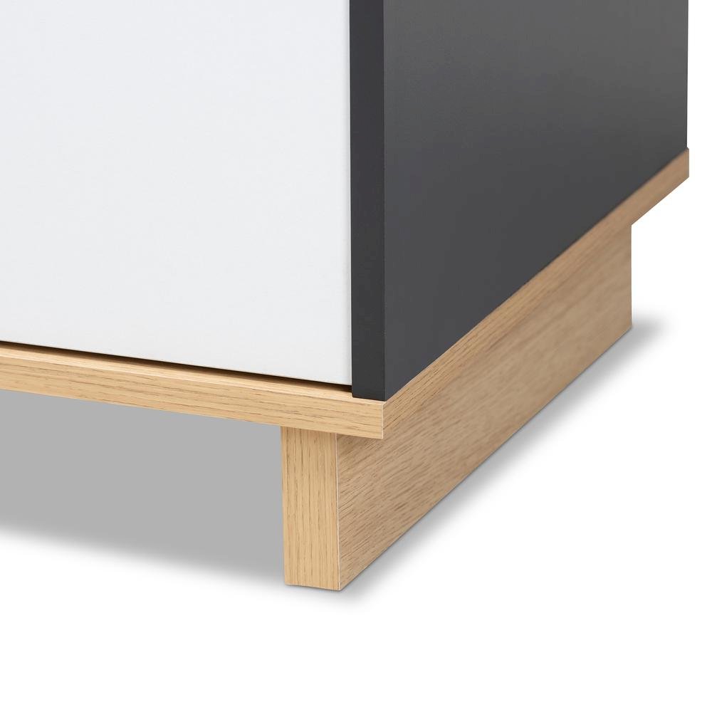 Reed Mid-Century Modern Multicolor 2-Door Wood Dining Room Sideboard. Picture 15