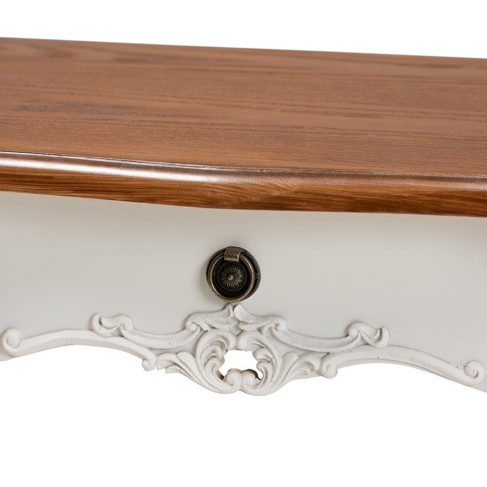 Brown Finished Small 3-Drawer Wood Console Table. Picture 14