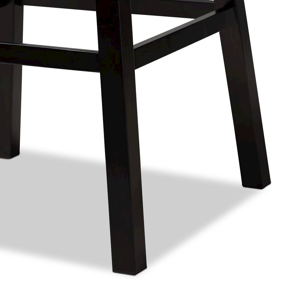 Dark Brown Finished Wood 2-Piece Swivel Bar Stool Set Set. Picture 13
