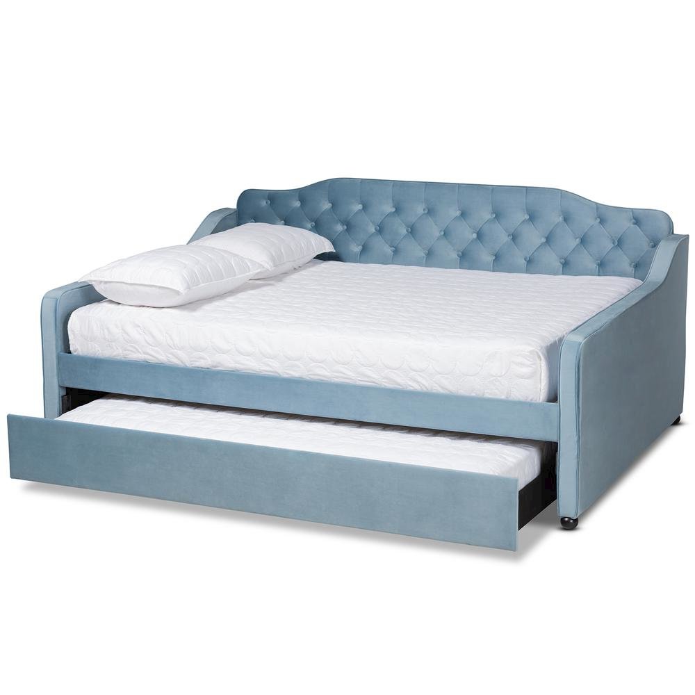 Button Tufted Full Size Daybed with Trundle. Picture 14
