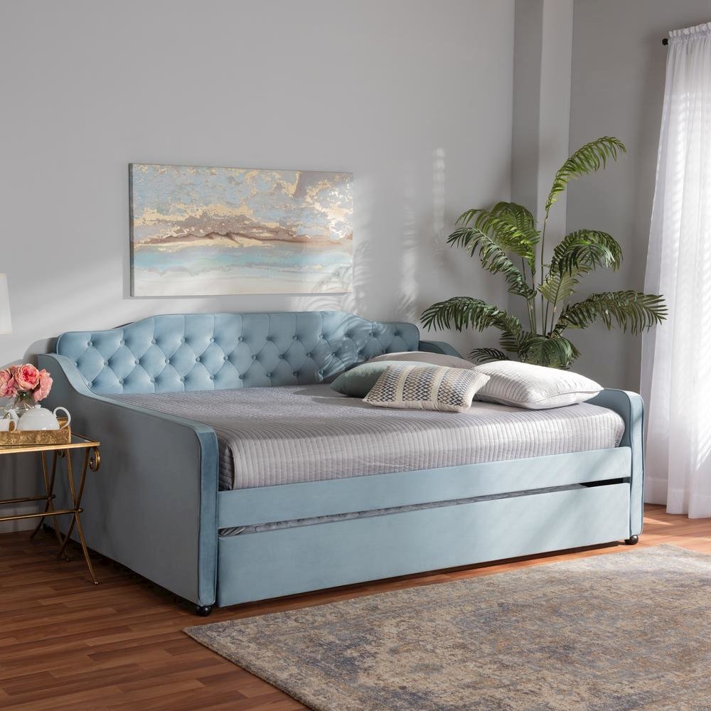 Button Tufted Full Size Daybed with Trundle. Picture 20