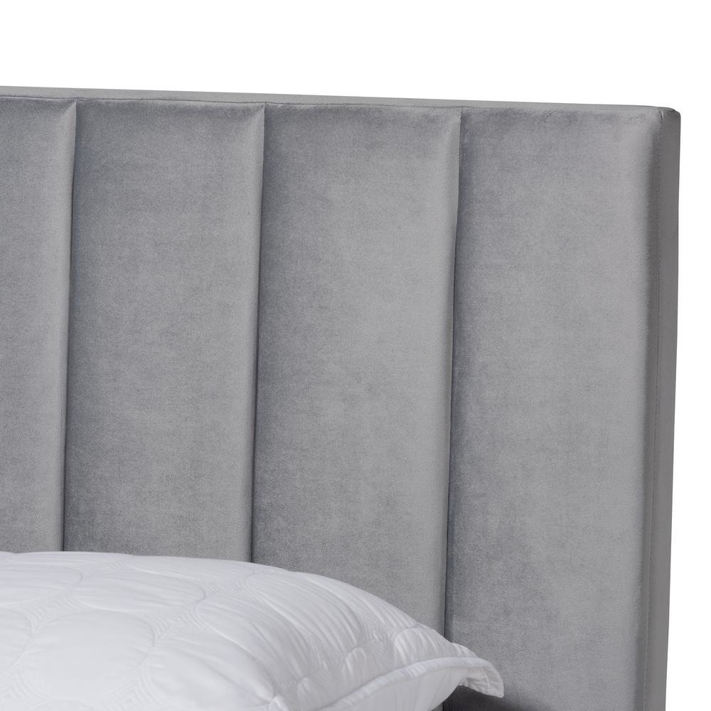 Full Size Panel Bed with Channel Tufted Headboard. Picture 14