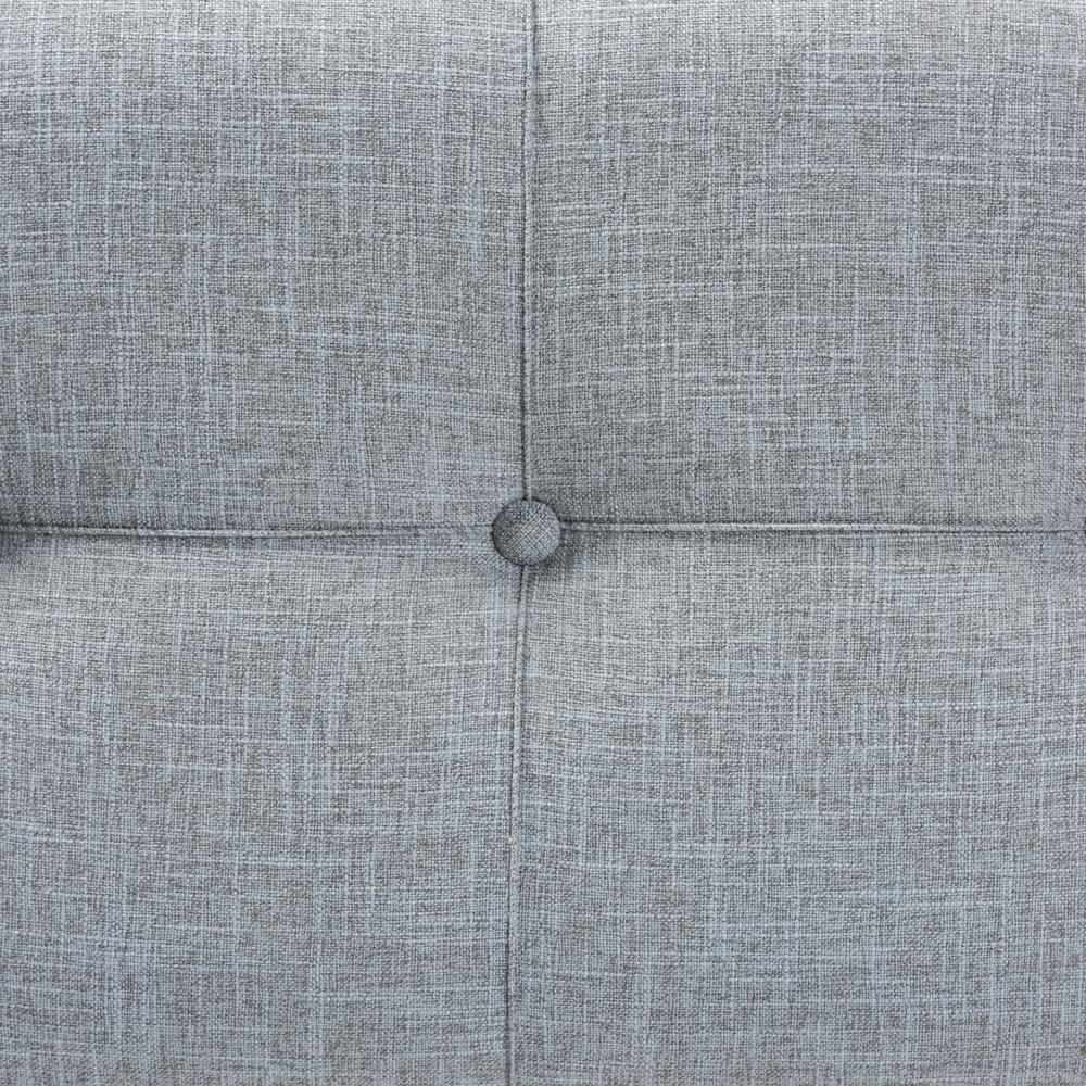 Flynn Modern Transitional Grey Fabric Upholstered 2-Drawer Storage Trunk Ottoman. Picture 18