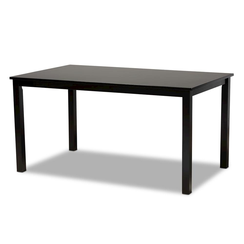 Espresso Brown Finished Rectangular Wood Dining Table. Picture 7