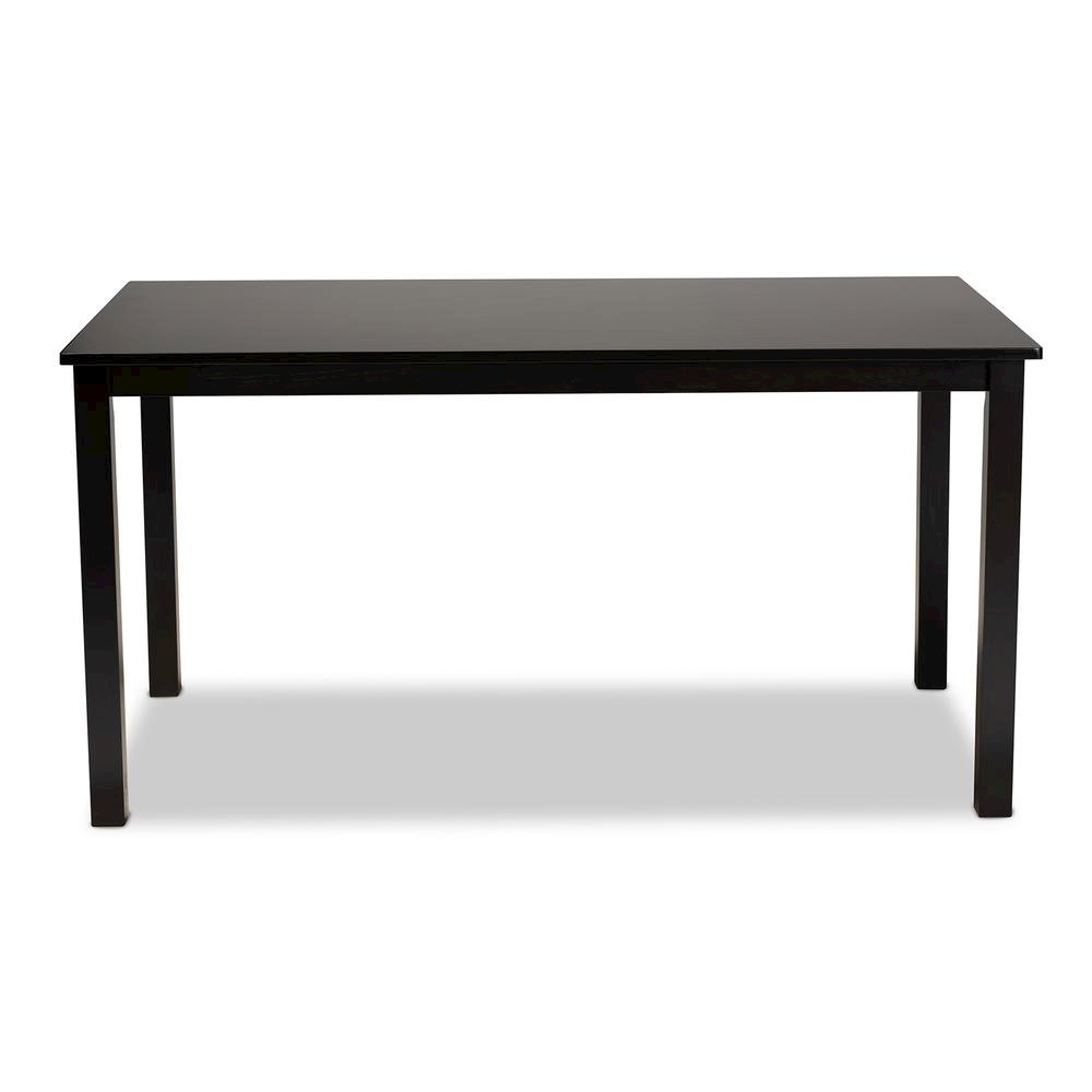 Espresso Brown Finished Rectangular Wood Dining Table. Picture 8