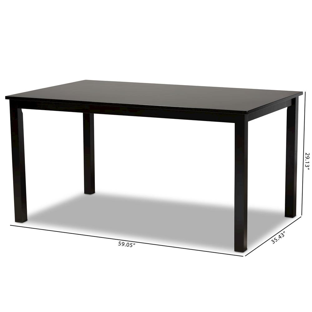 Espresso Brown Finished Rectangular Wood Dining Table. Picture 12