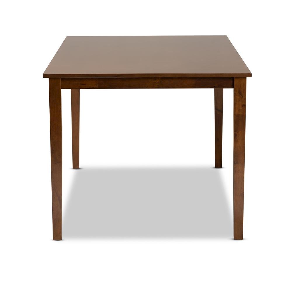 Walnut Brown Finished Rectangular Wood Dining Table. Picture 10