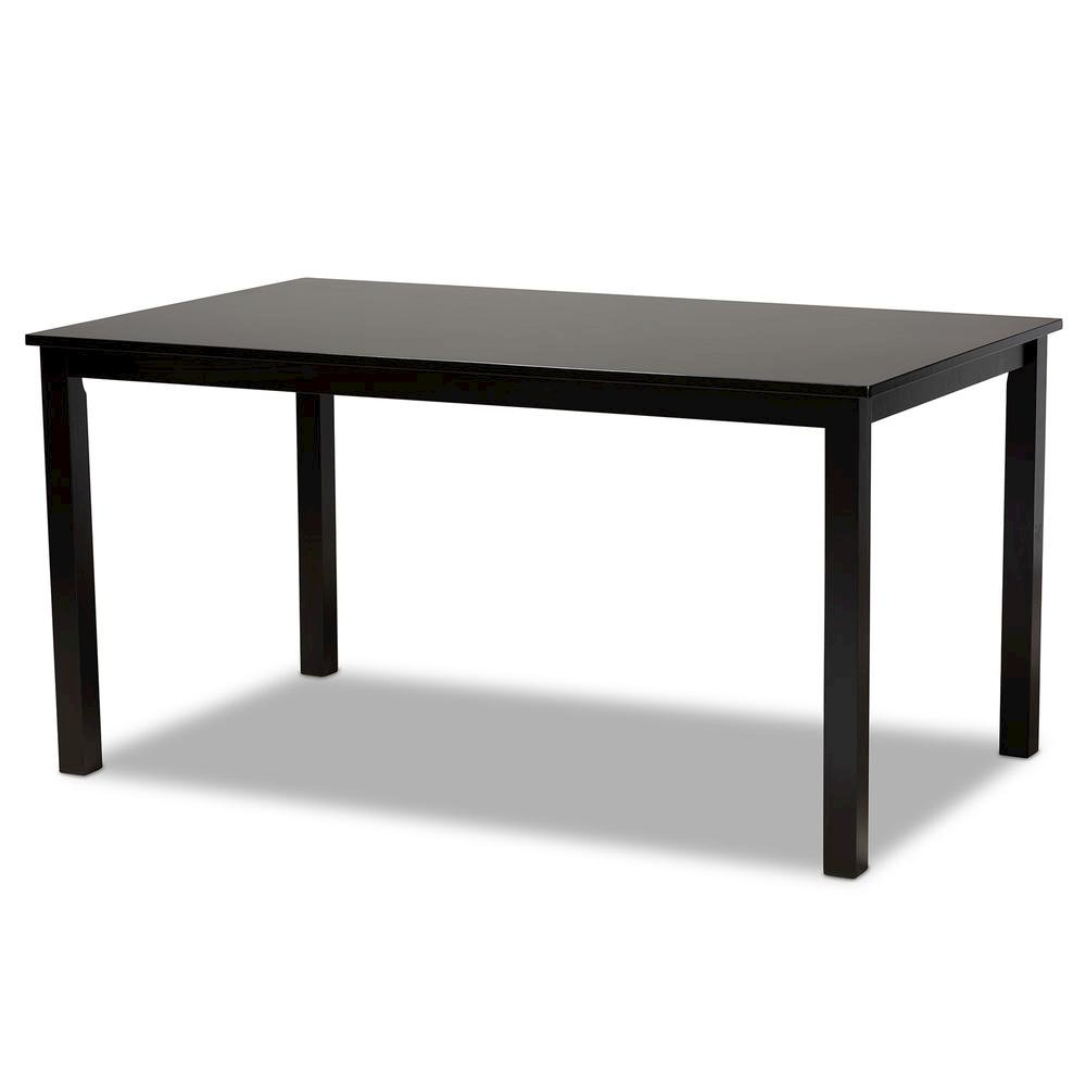 Gray Fabric Upholstered and Espresso Brown Finished Wood 7-Piece Dining Set. Picture 11
