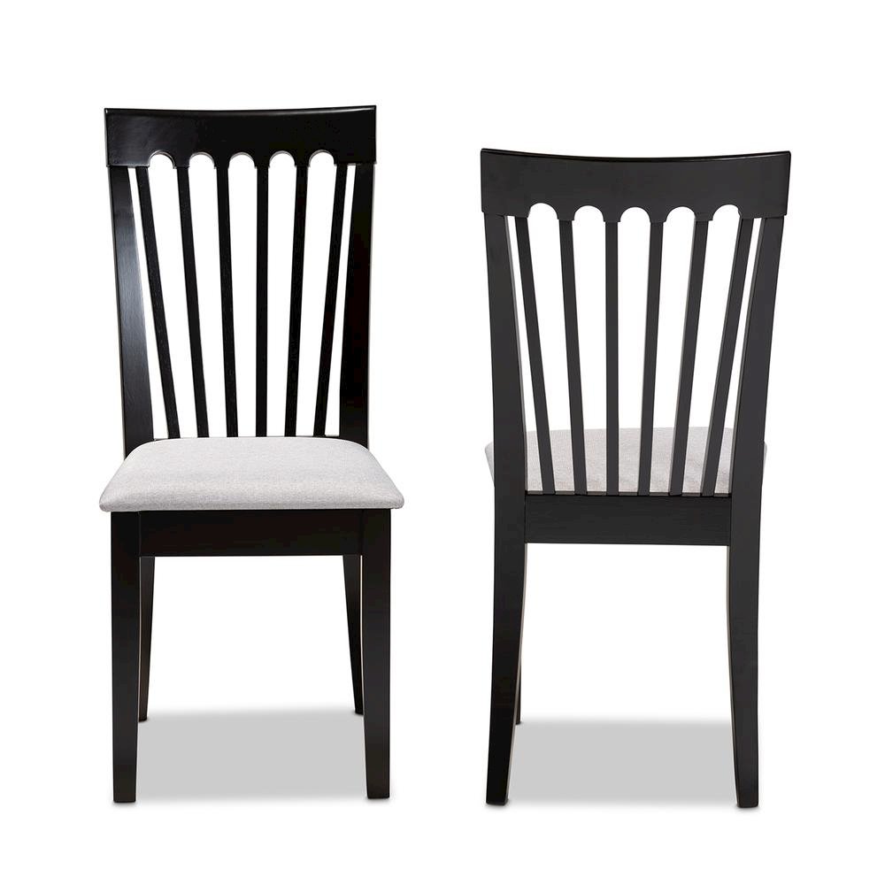 Espresso Brown Finished Wood 2-Piece Dining Chair Set. Picture 10