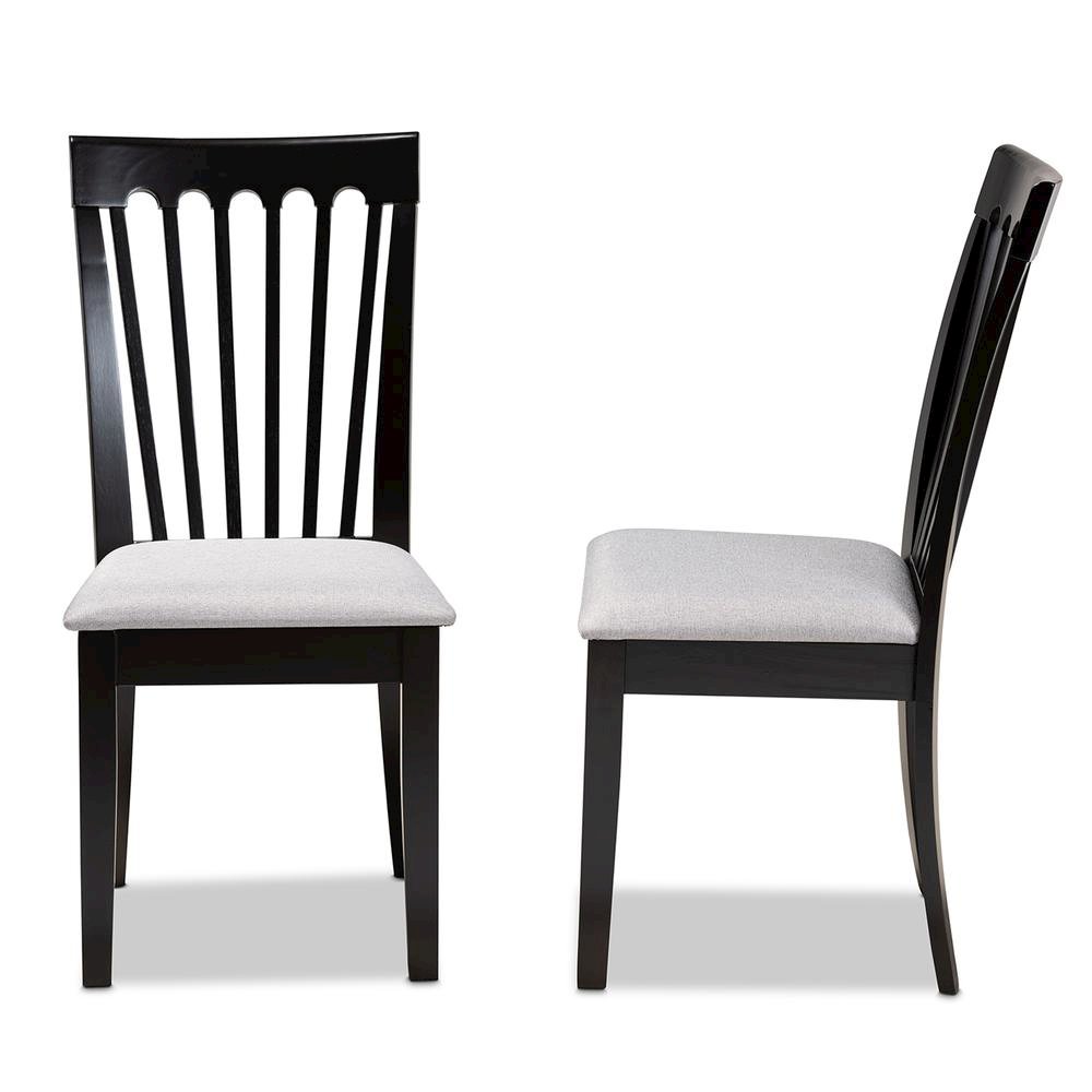 Espresso Brown Finished Wood 2-Piece Dining Chair Set. Picture 11