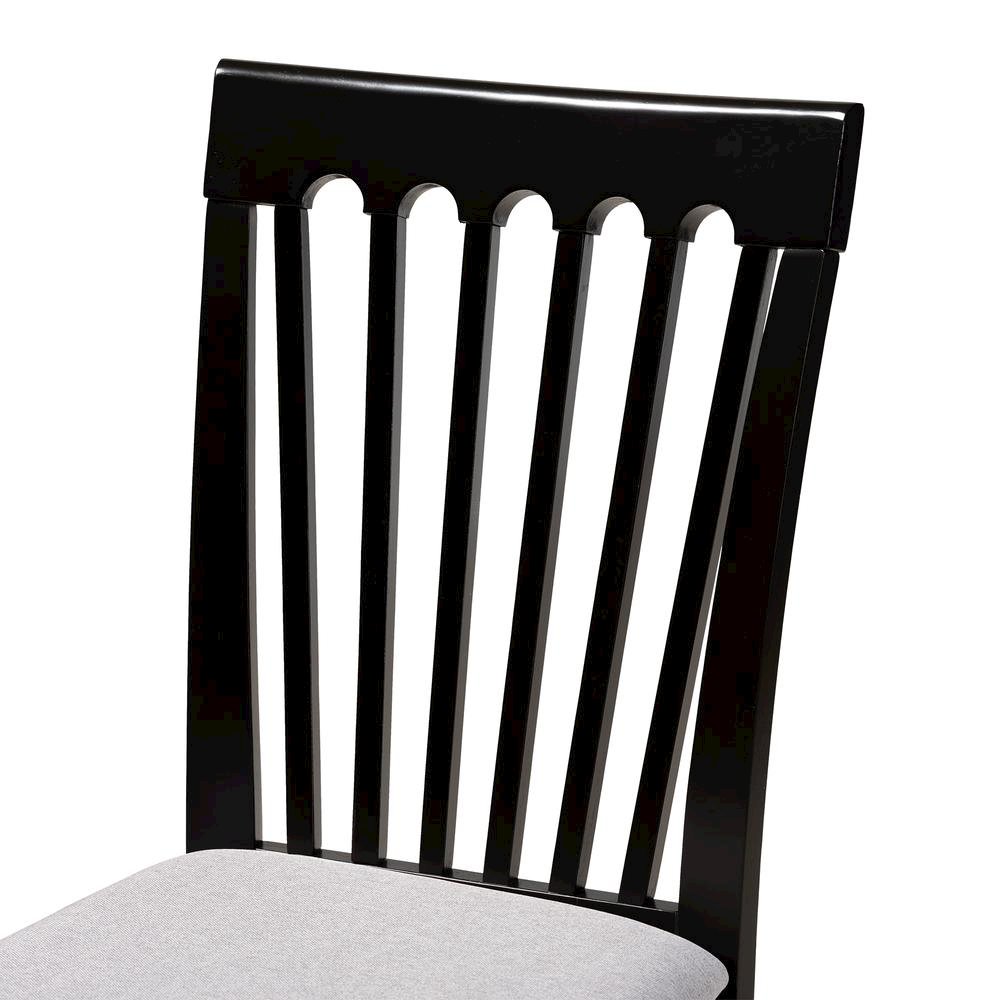 Espresso Brown Finished Wood 2-Piece Dining Chair Set. Picture 12