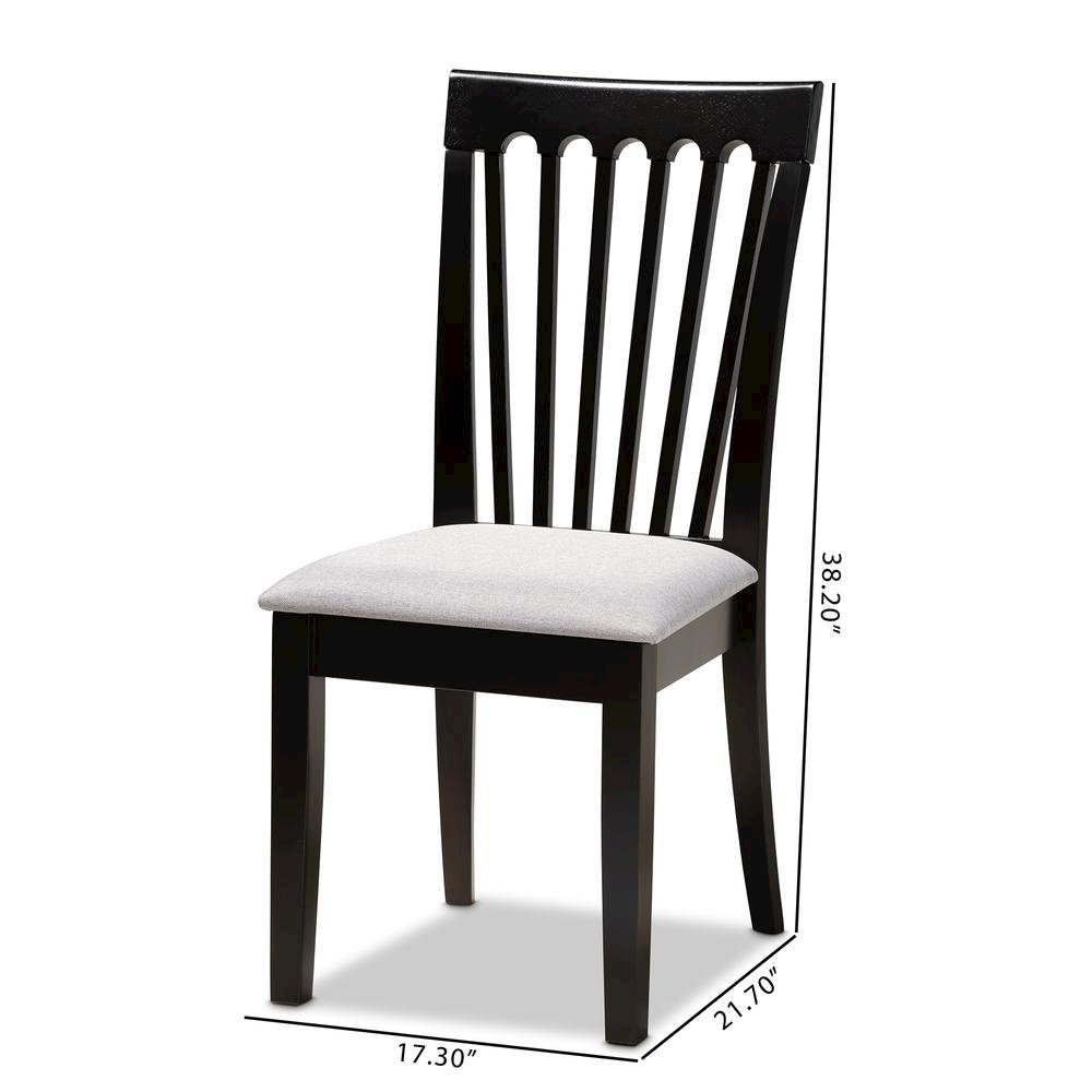 Espresso Brown Finished Wood 2-Piece Dining Chair Set. Picture 16