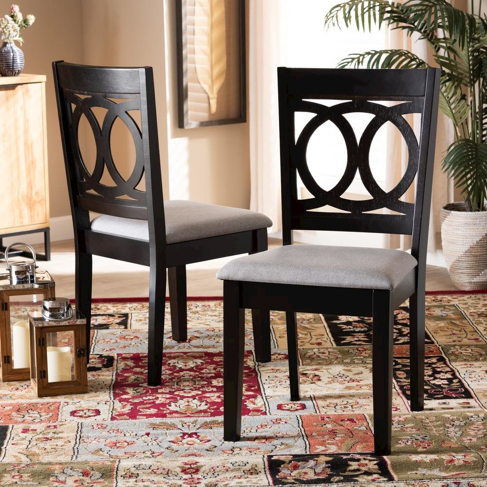 Espresso Brown Finished Wood 2-Piece Dining Chair Set Set. Picture 12