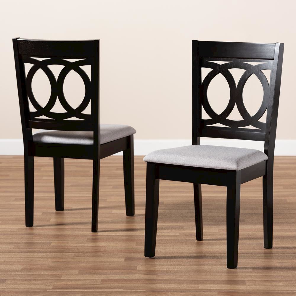 Espresso Brown Finished Wood 2-Piece Dining Chair Set Set. Picture 13
