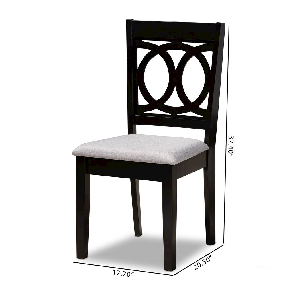 Espresso Brown Finished Wood 2-Piece Dining Chair Set Set. Picture 14