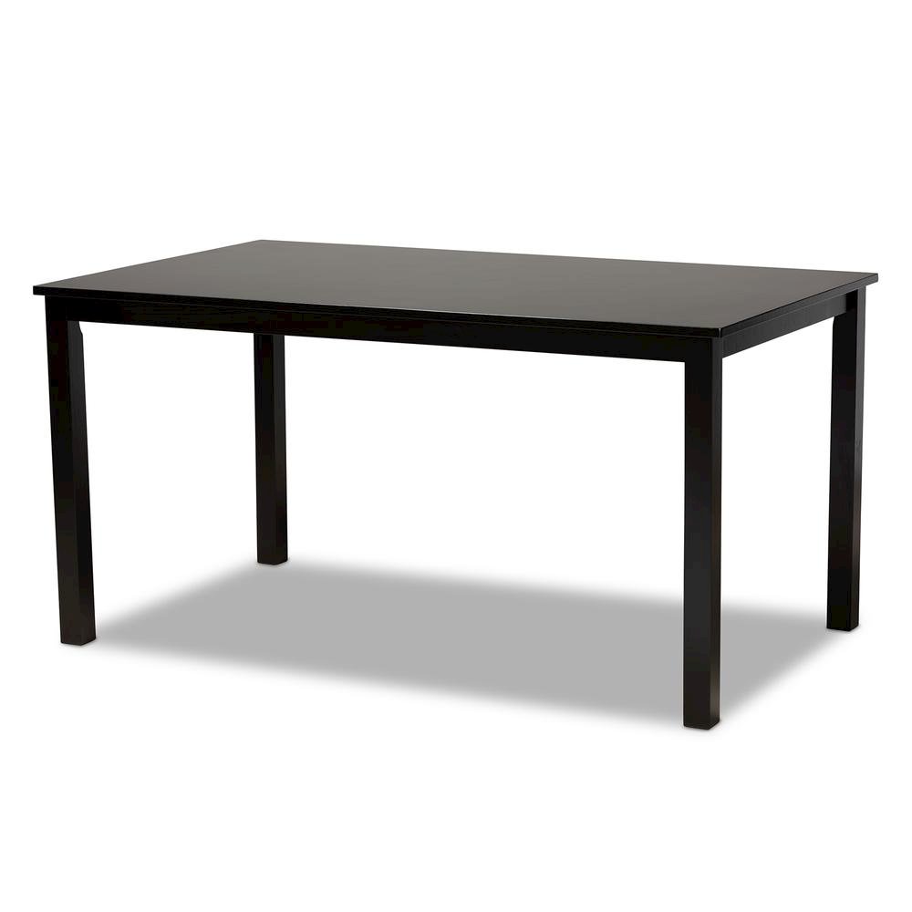 Grey Fabric Upholstered Espresso Brown Finished Wood 7-Piece Dining Set. Picture 10